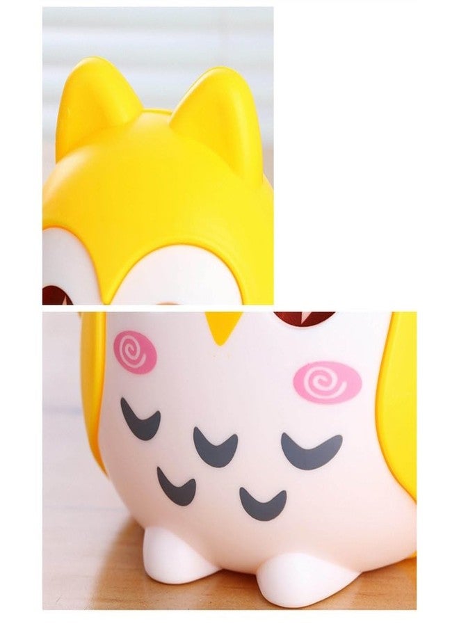 Puthak Plastic Owl Shaped Piggy Bank Cartoon Money Coins Bank Saving Box, Pack of 1 (Multicolor) - Image 2
